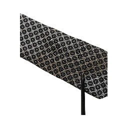 Black White Geometric Silk Adjustable Necktie Accessory Tie