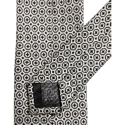 Black White Geometric Adjustable Necktie Accessory Tie
