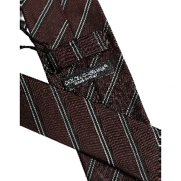 Burgundy Stripes Silk Adjustable Necktie Accessory Tie