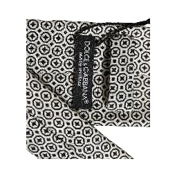 Black White Geometric Adjustable Necktie Accessory Tie