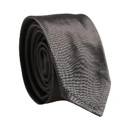 Black Woven 100% Silk Adjustable Necktie Accessory Tie