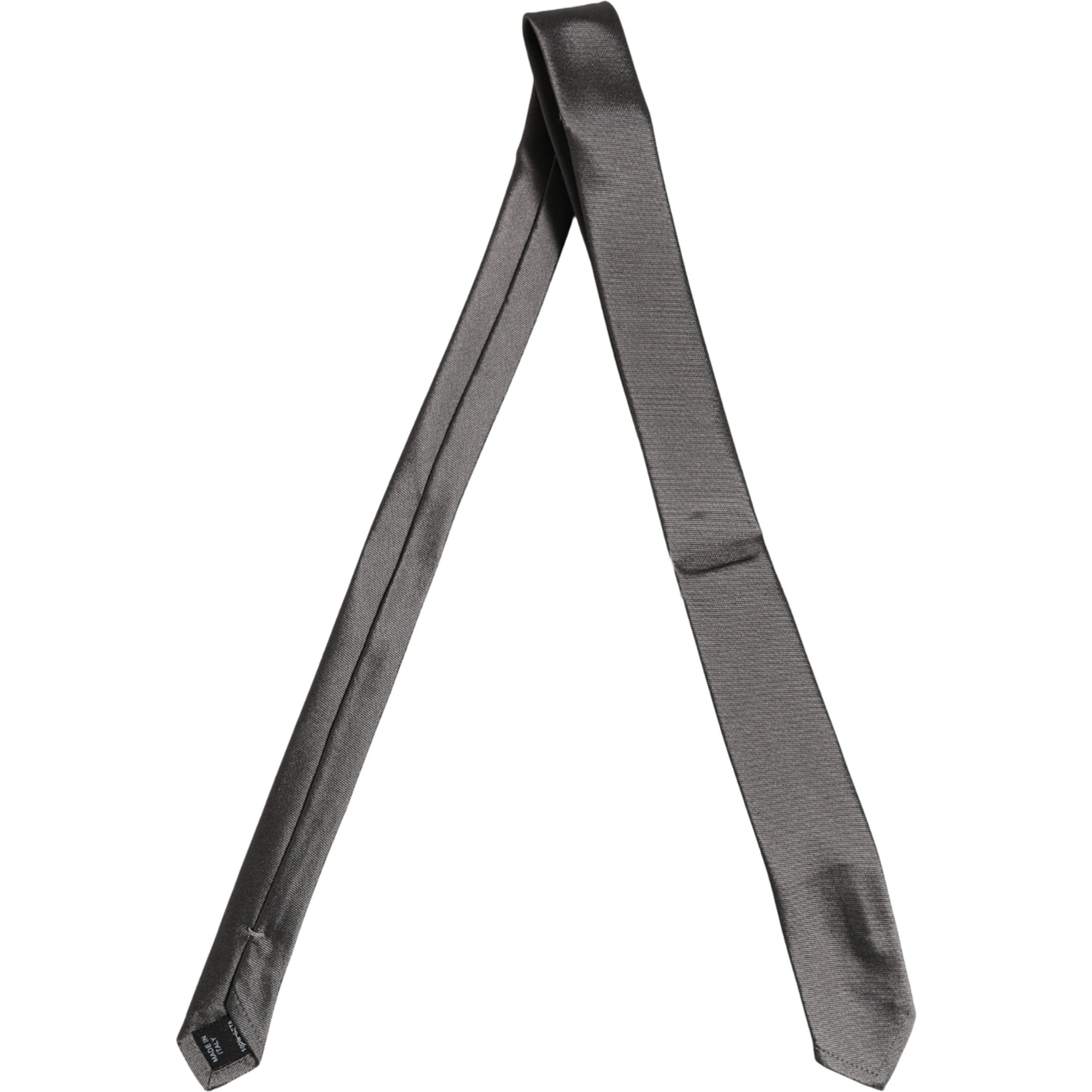 Black Woven 100% Silk Adjustable Necktie Accessory Tie