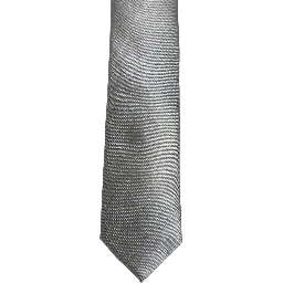 Gray Satin 100% Silk Adjustable Tied Men Necktie Tie