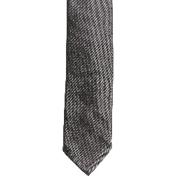 Black Woven 100% Silk Adjustable Necktie Accessory Tie