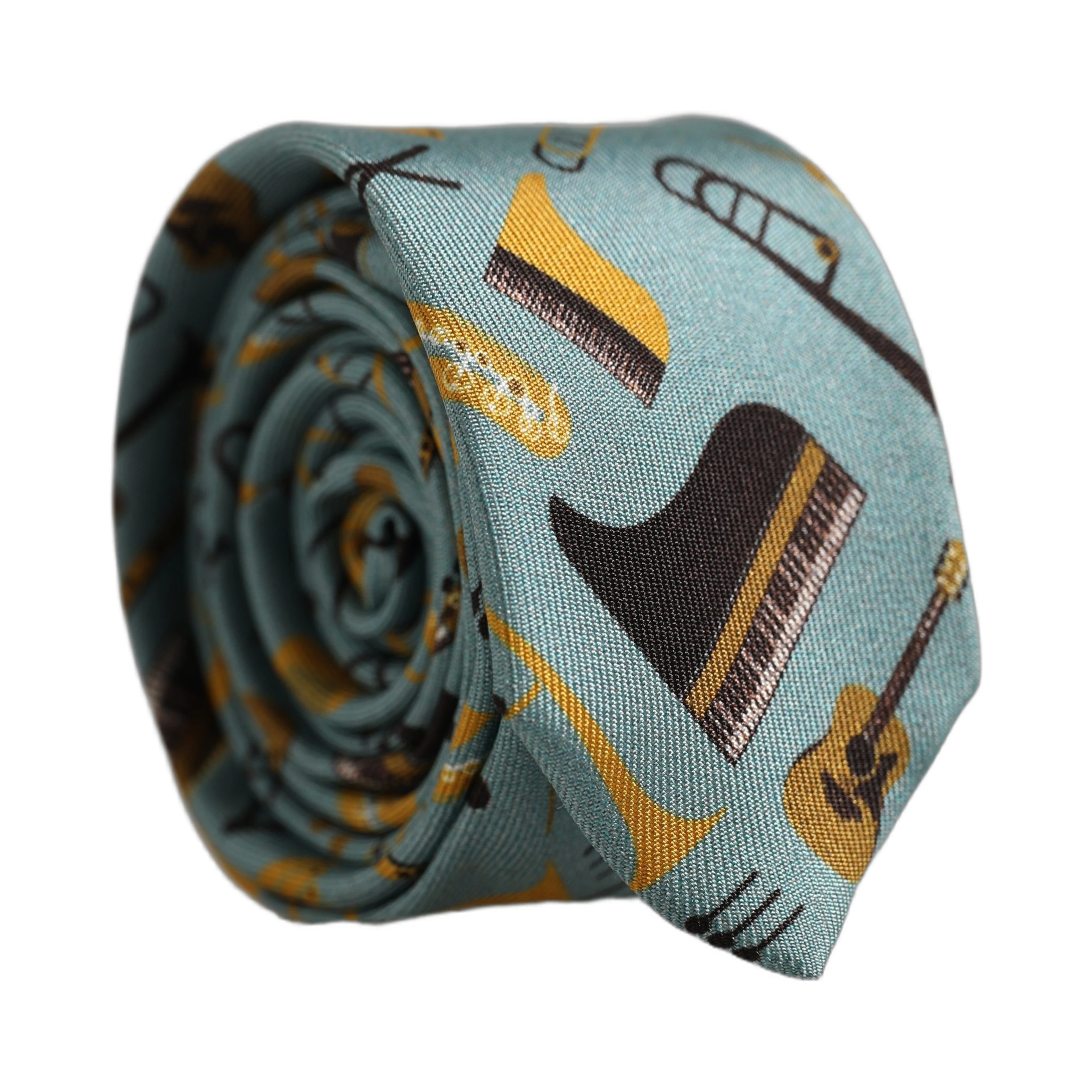 Light Blue Instruments Adjustable Tied Men Necktie Tie