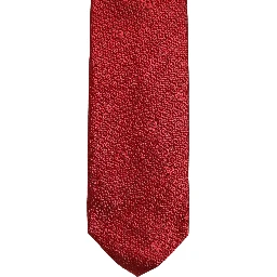 Red Silk Textured Pattern Adjustable Tied Men Necktie Tie