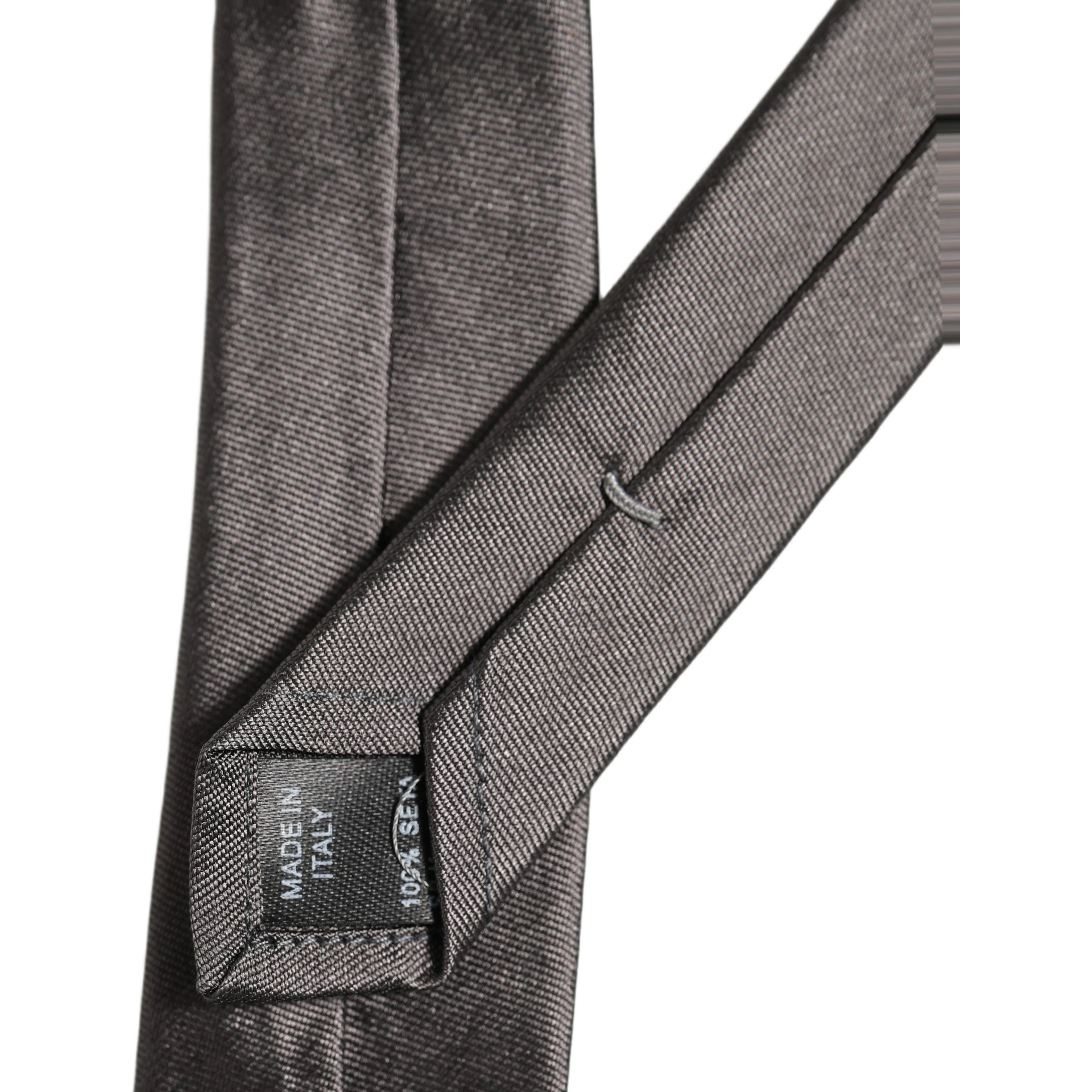 Black Woven 100% Silk Adjustable Necktie Accessory Tie