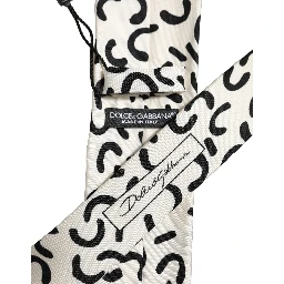 Men Cream Silk Abstract Adjustable Tied Necktie Tie
