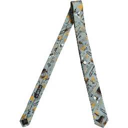 Light Blue Instruments Adjustable Tied Men Necktie Tie