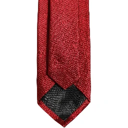 Red Silk Textured Pattern Adjustable Tied Men Necktie Tie