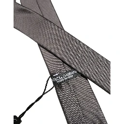 Black Woven 100% Silk Adjustable Necktie Accessory Tie