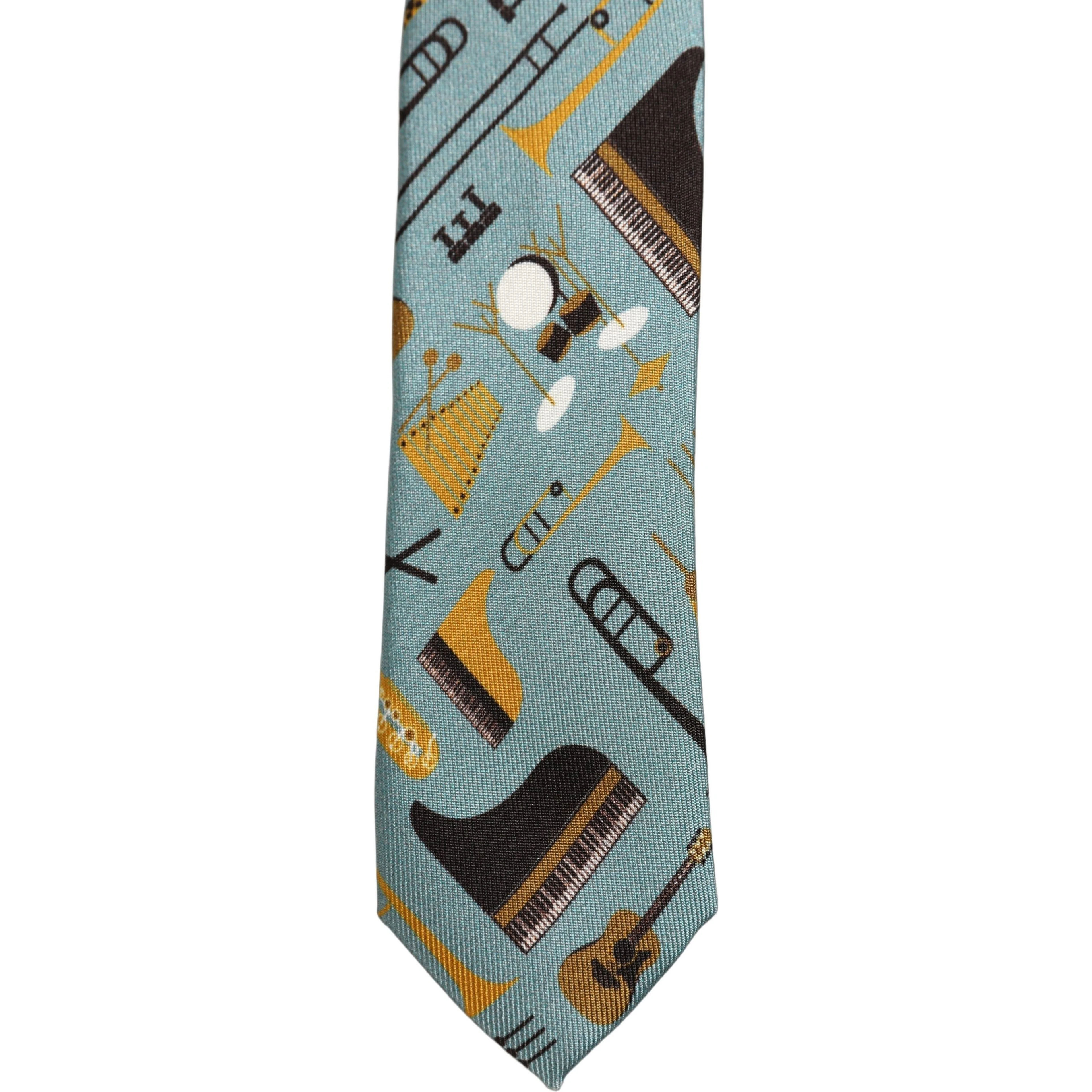 Light Blue Instruments Adjustable Tied Men Necktie Tie