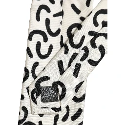 Men Cream Silk Abstract Adjustable Tied Necktie Tie