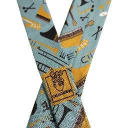 Light Blue Instruments Adjustable Tied Men Necktie Tie