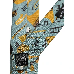 Light Blue Instruments Adjustable Tied Men Necktie Tie
