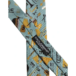 Light Blue Instruments Adjustable Tied Men Necktie Tie