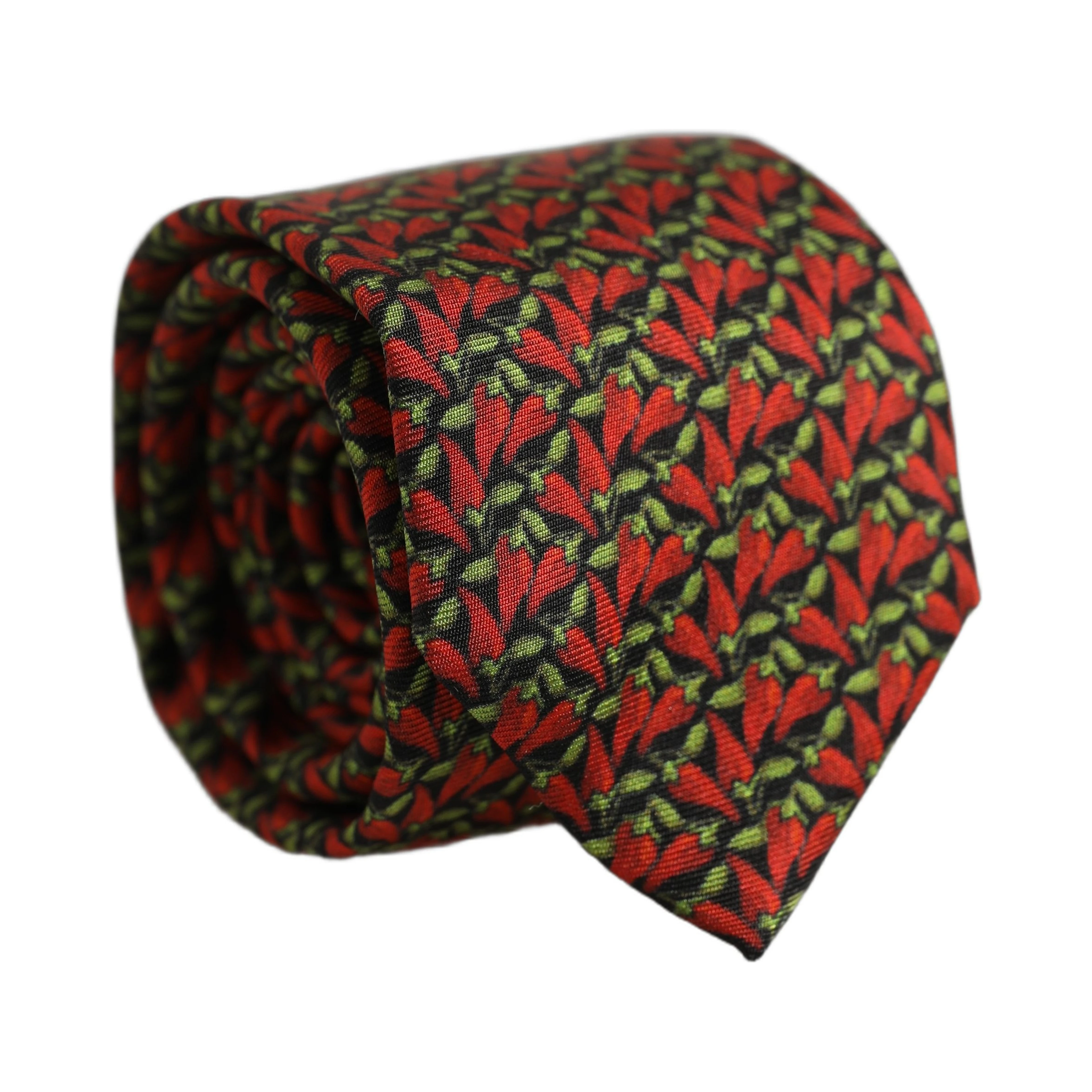 Multicolor Chili Peppers Silk Adjustable Tied Necktie Tie
