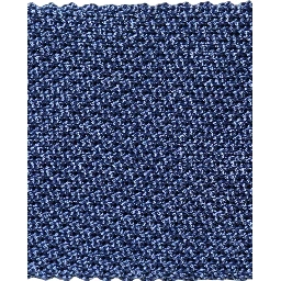 Men Blue Silk Knitted Skinny Adjustable Tied Necktie Tie