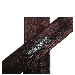 Men Burgundy Silk Paisley Adjustable Tied Necktie Tie