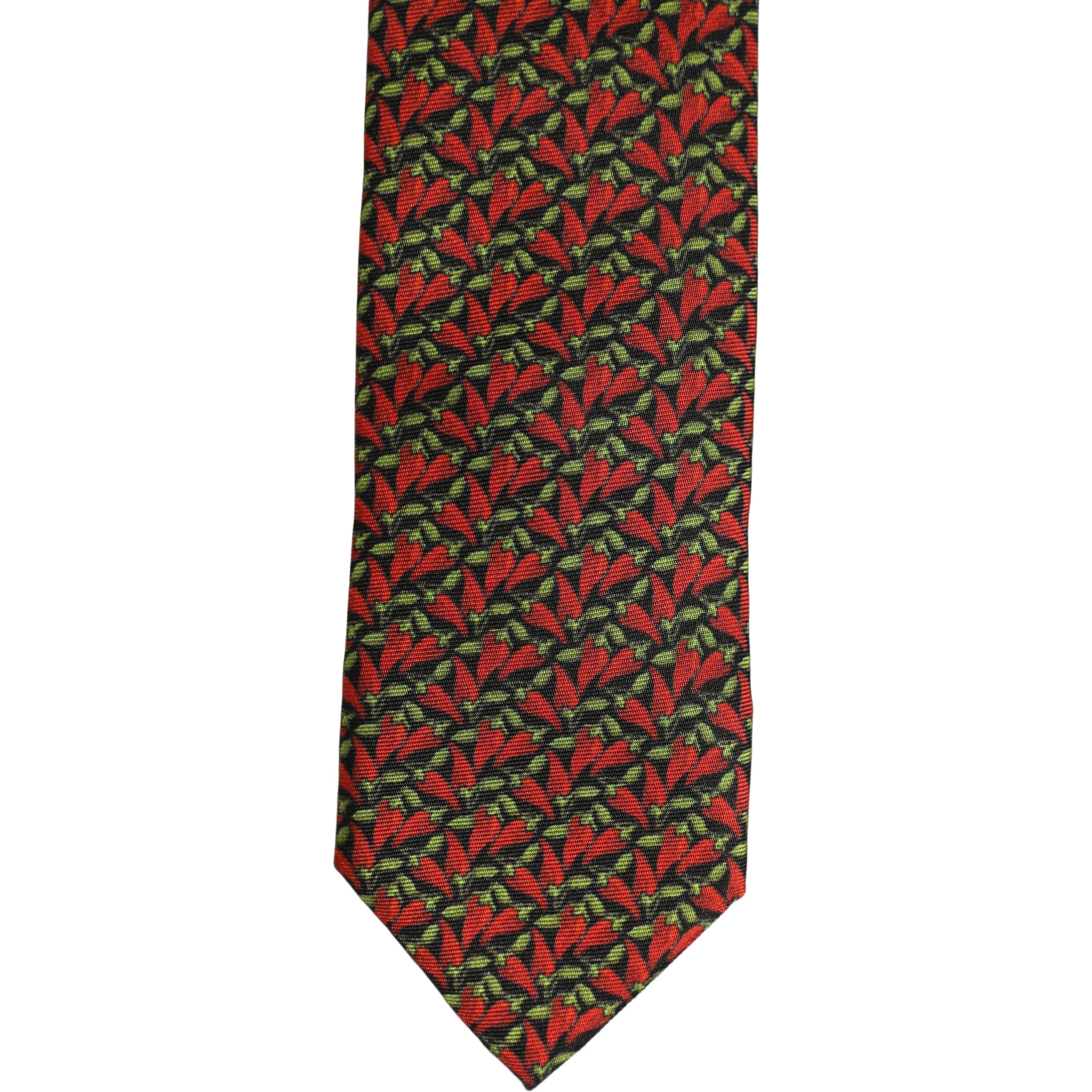 Multicolor Chili Peppers Silk Adjustable Tied Necktie Tie