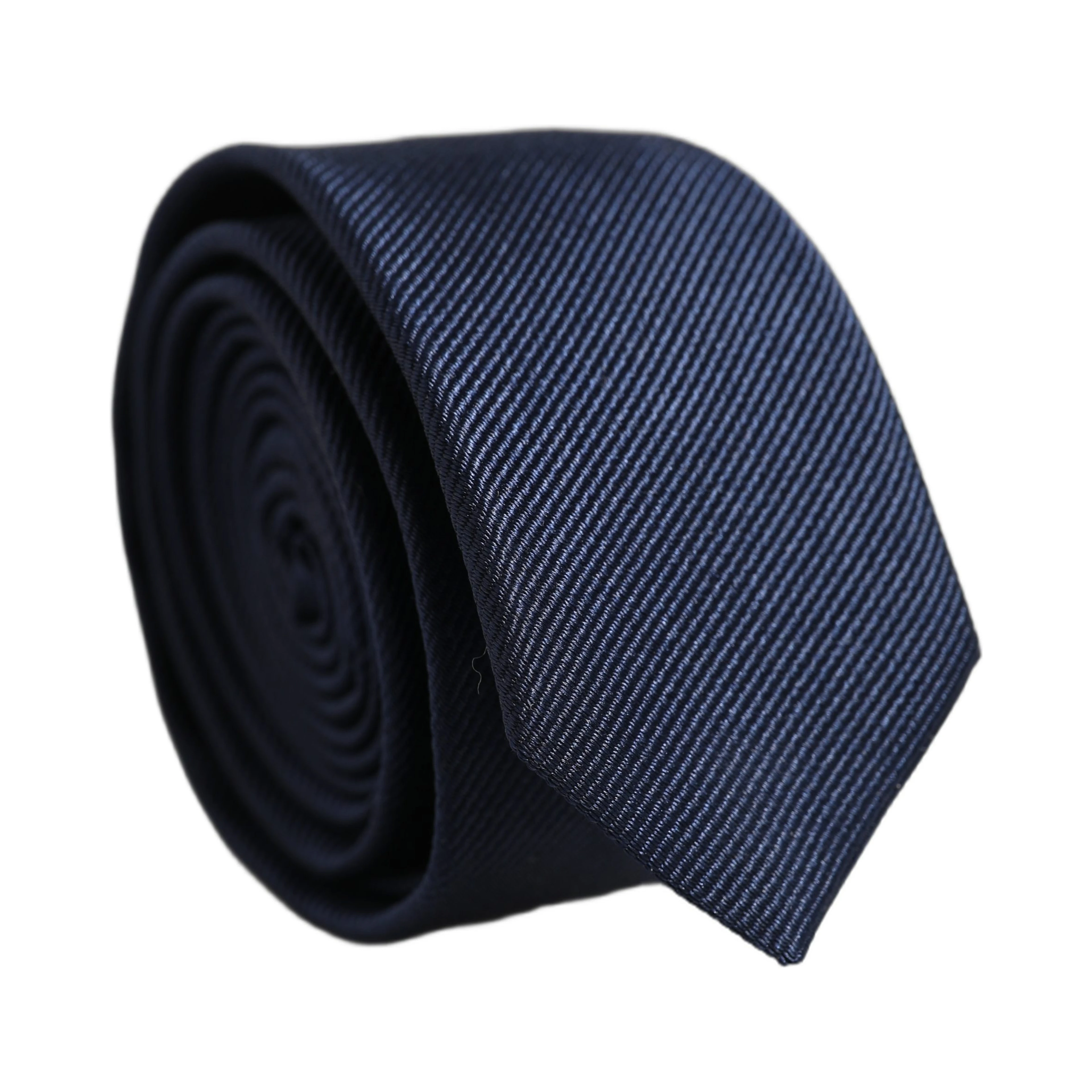 Men Dark Blue Textured Silk Adjustable Tied Necktie Tie