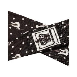 Black Musical Instrument Silk Adjustable Tied Necktie Tie
