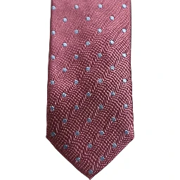 Men Maroon Silk Polka Dot Adjustable Tied Necktie Tie