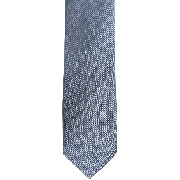 Men Light Blue Textured Silk Adjustable Tied Necktie Tie