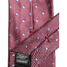 Men Maroon Silk Polka Dot Adjustable Tied Necktie Tie