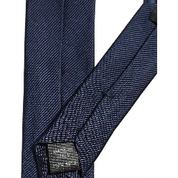 Men Dark Blue Textured Silk Adjustable Tied Necktie Tie