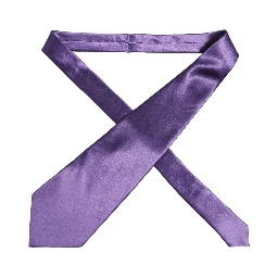Men Purple Satin Silk Blend Adjustable Tied Necktie Tie