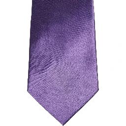 Men Purple Satin Silk Blend Adjustable Tied Necktie Tie