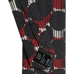Multicolor Cotton Geometric Adjustable Tied Necktie Tie