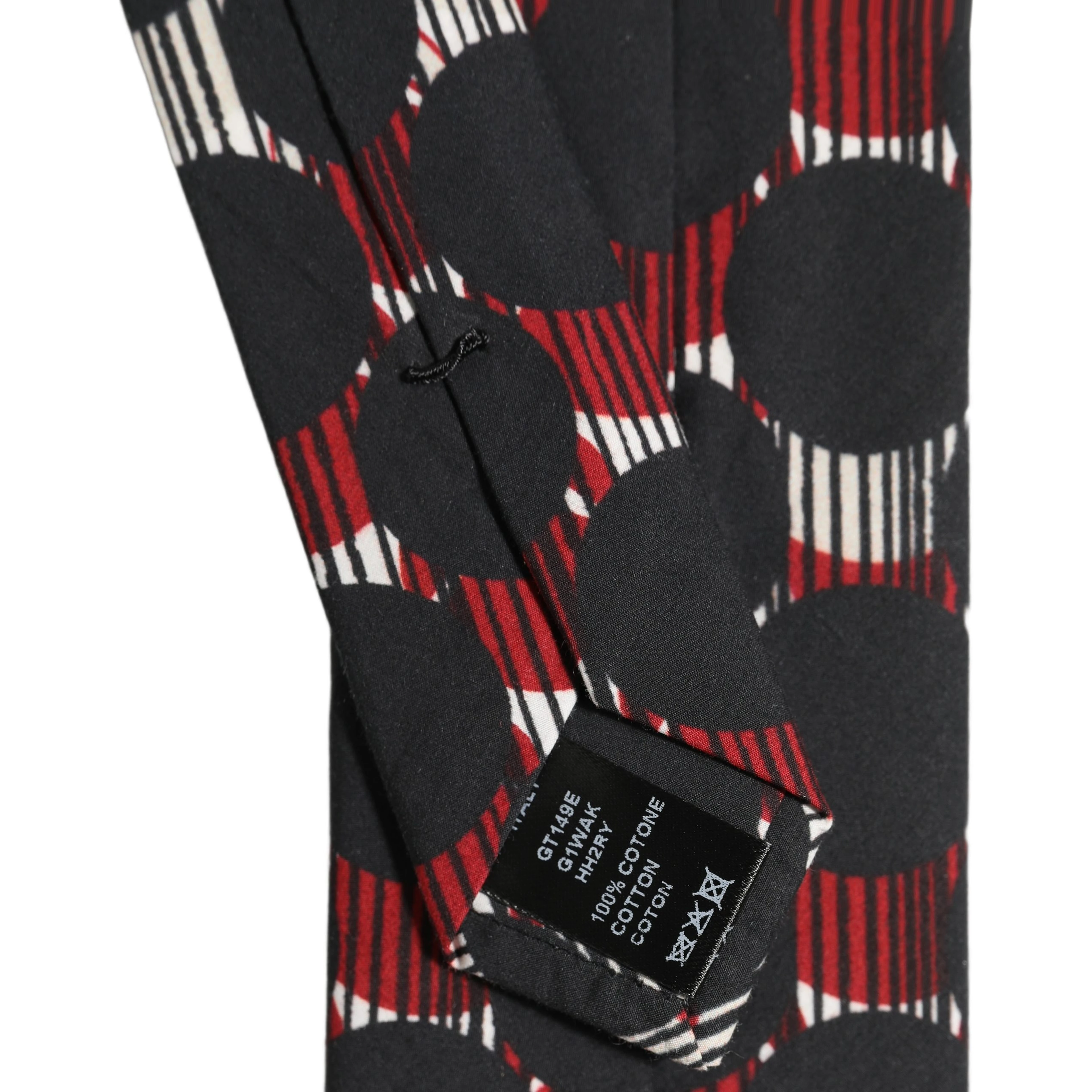 Multicolor Cotton Geometric Adjustable Tied Necktie Tie