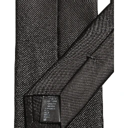 Men Dark Gray Silk Classic Adjustable Tied Necktie Tie