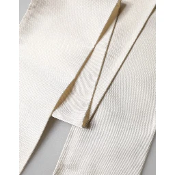 Men White Satin Silk Fringed Lace Stole Scarf