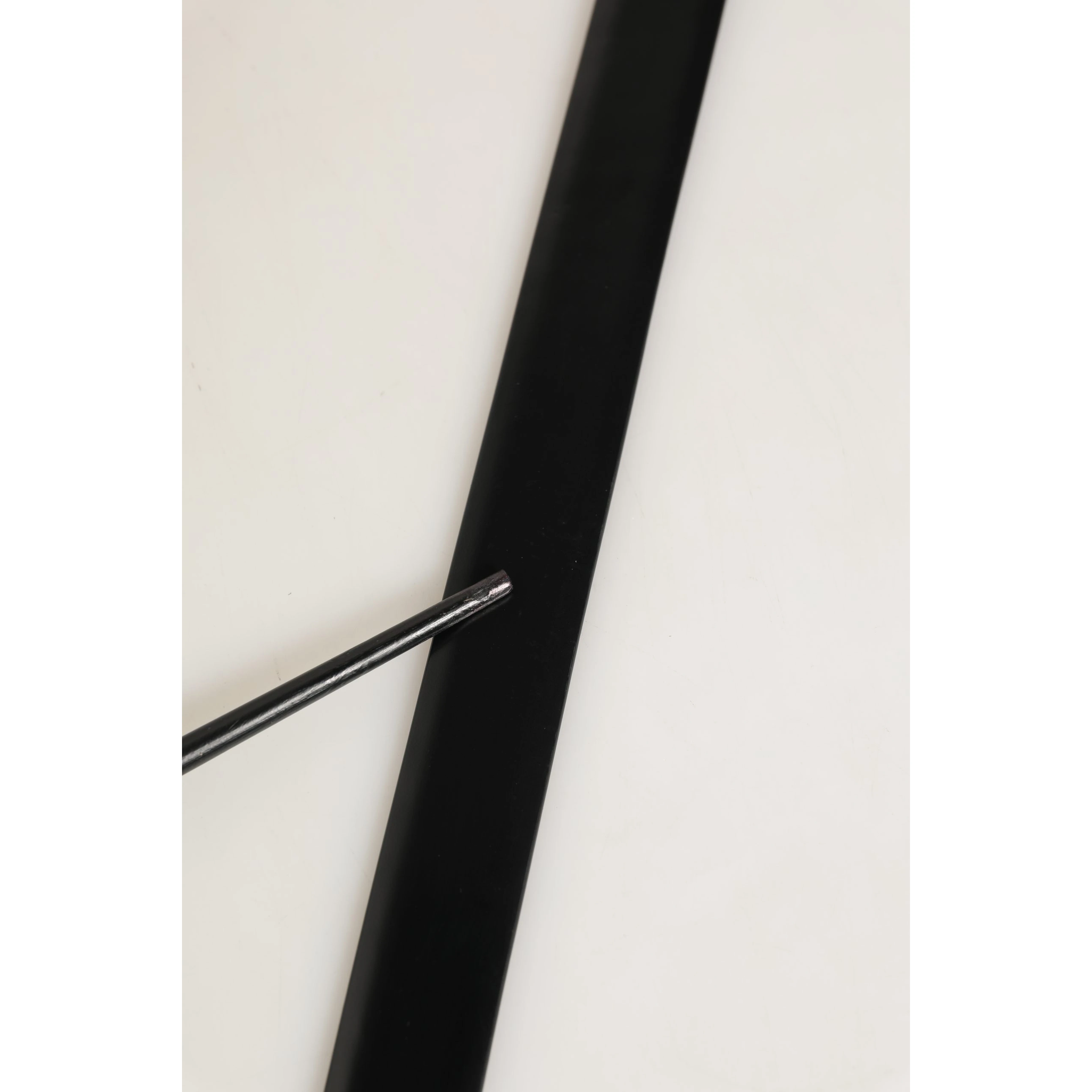 Black Leather Silver Tone Metal Buckle Belt