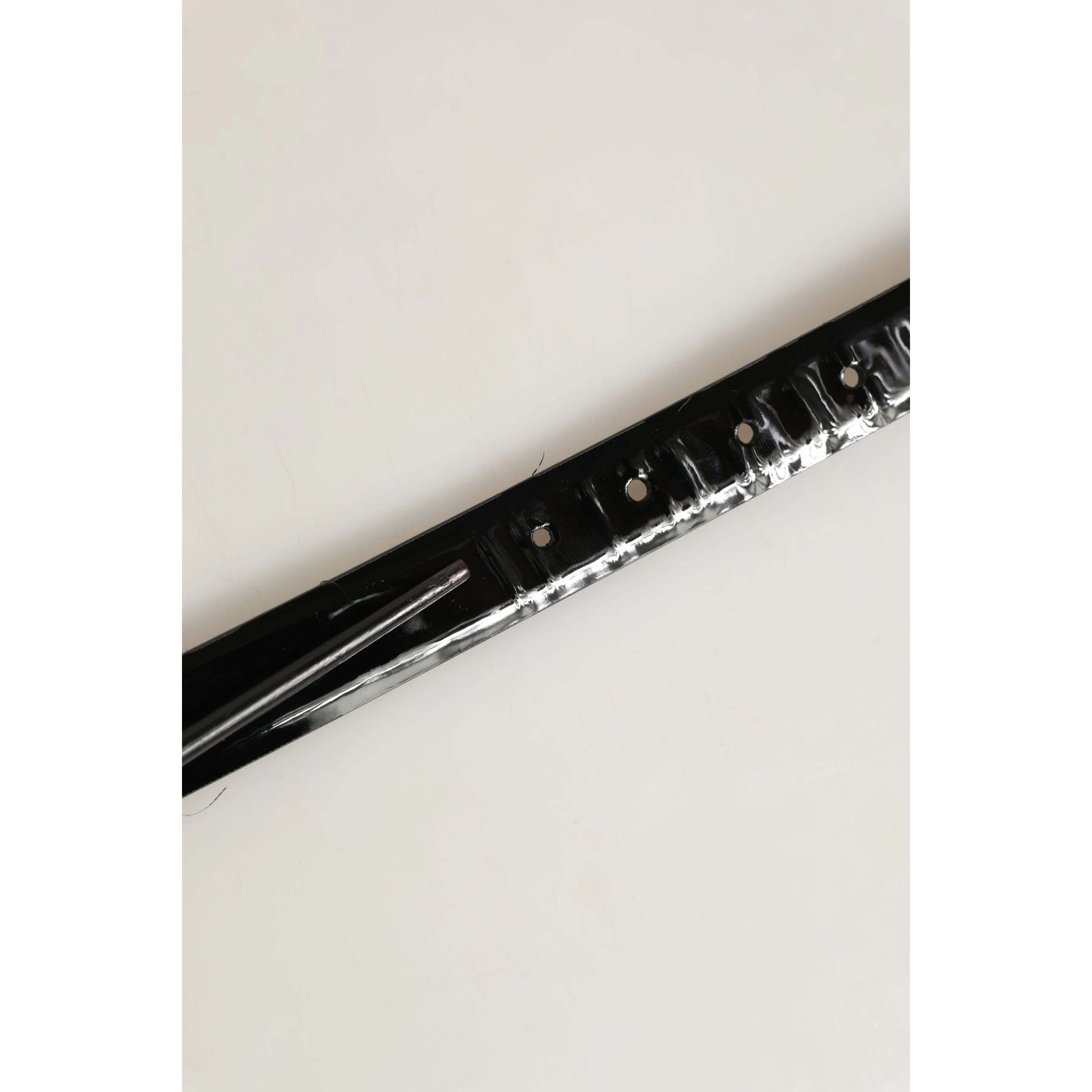 Black Classic Leather Silver Tone Buckle Belt