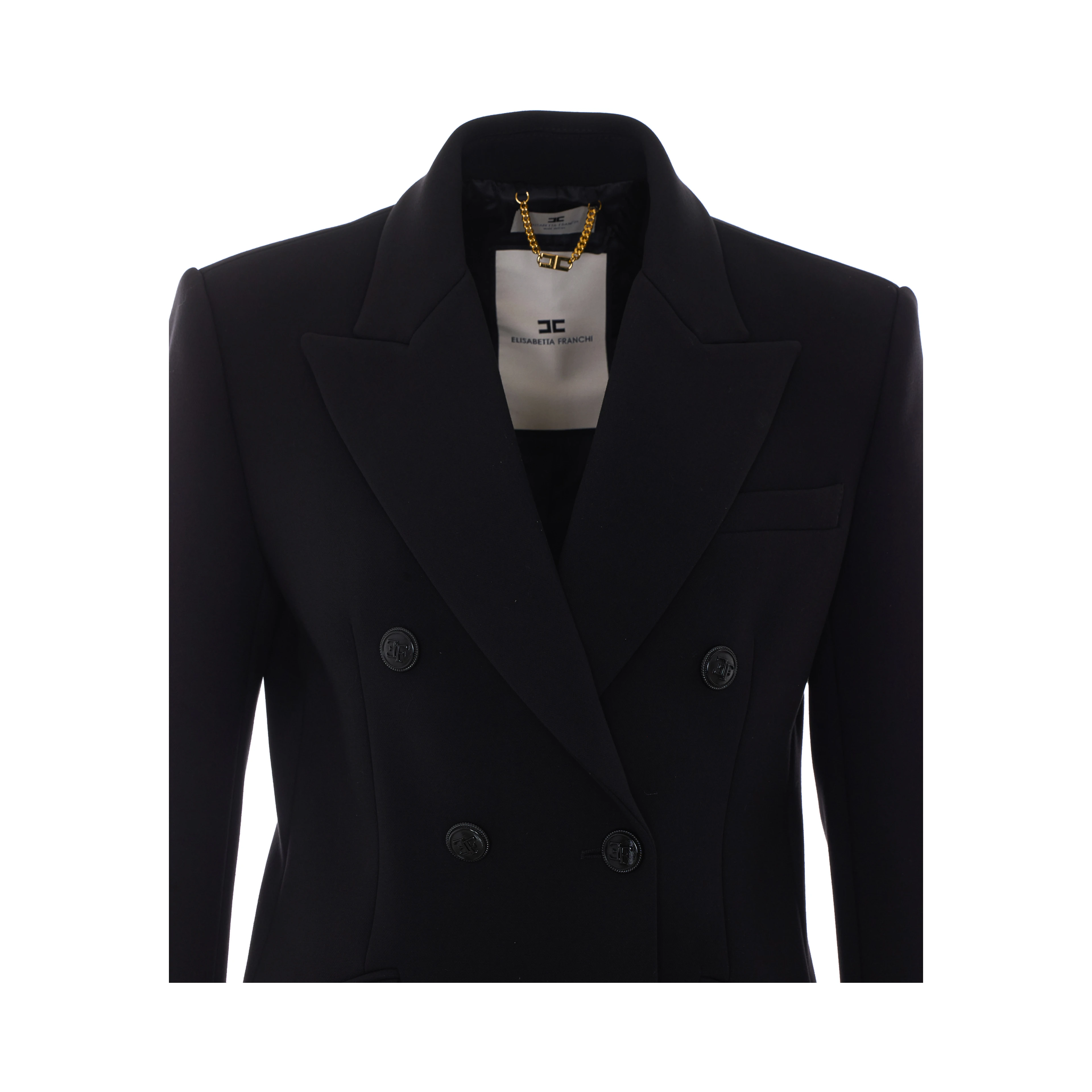Elisabetta Franchi Coats Black