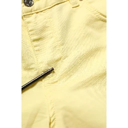 Yellow Mid Waist Straight Cropped Denim Women Trouser Jeans