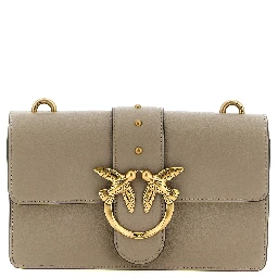 Gray Calfskin Crossbody Bag