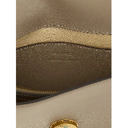 Gray Calfskin Crossbody Bag
