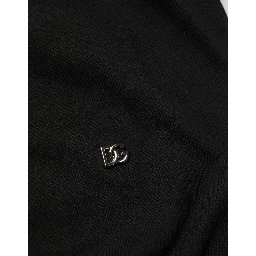 Black Cotton Collared Short Sleeves Polo T-shirt
