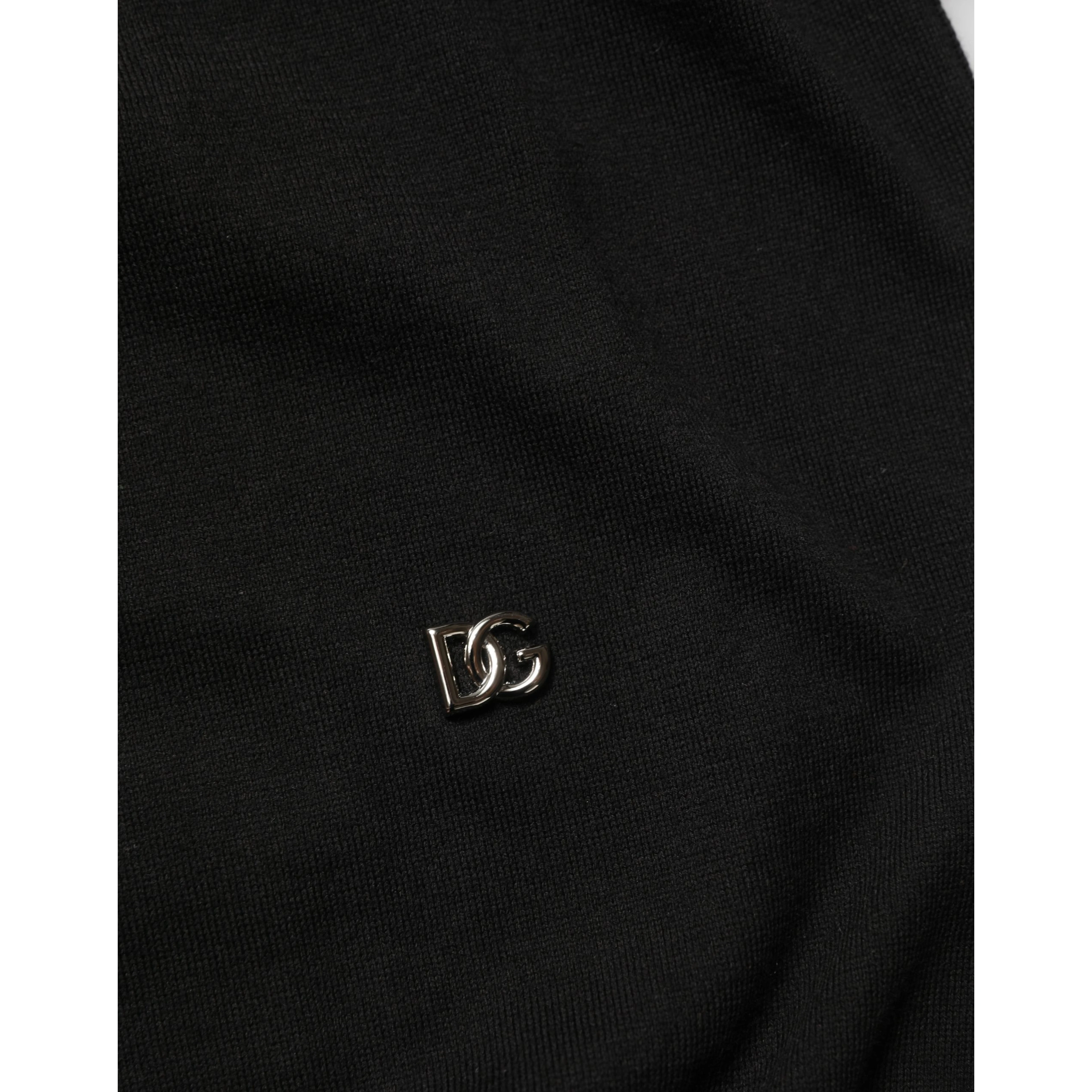 Black Cotton Collared Short Sleeves Polo T-shirt