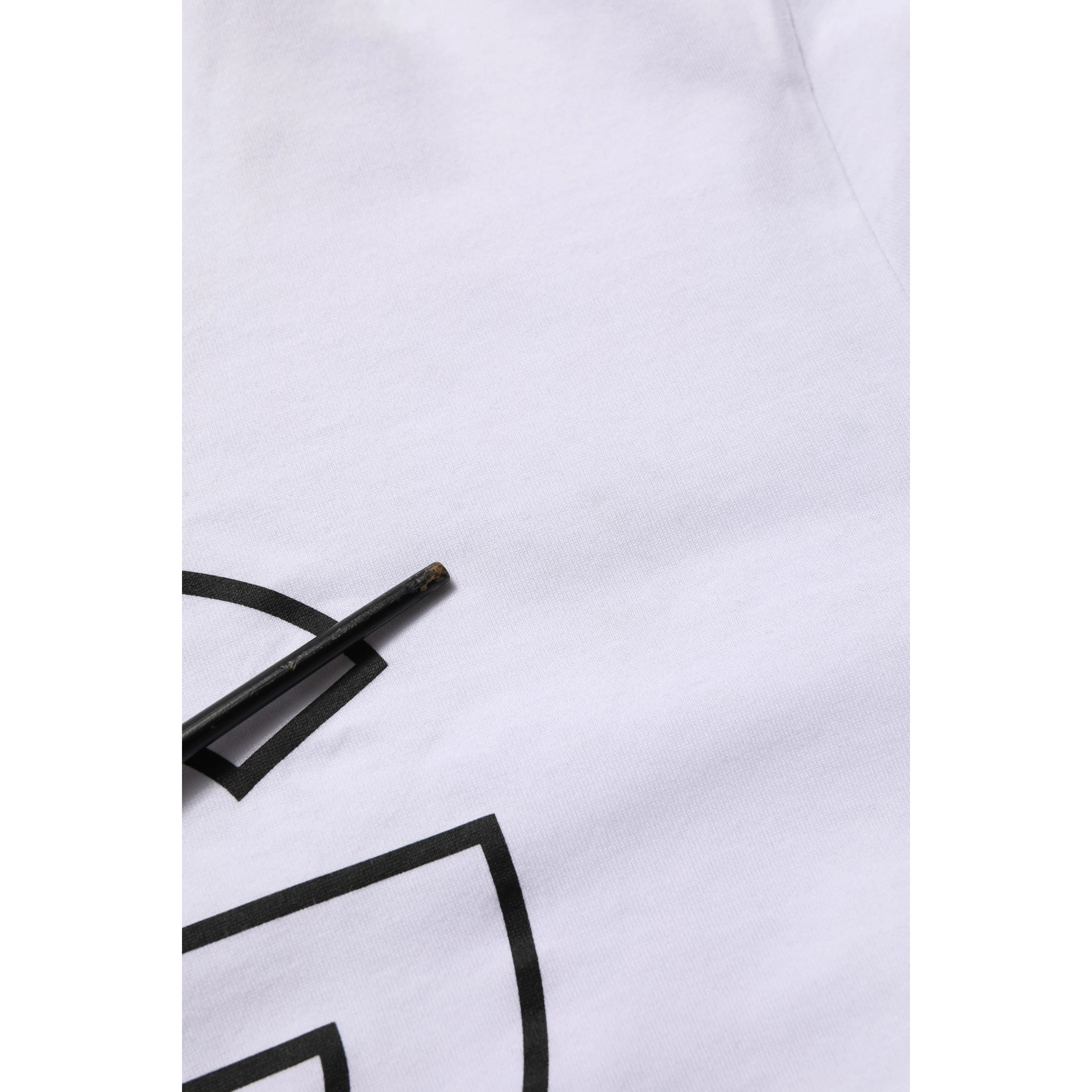 White DG Logo Print Short Sleeves Men T-shirt