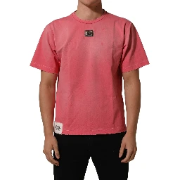 Pink Re-Edition Distressed Crew Neck T-shirt