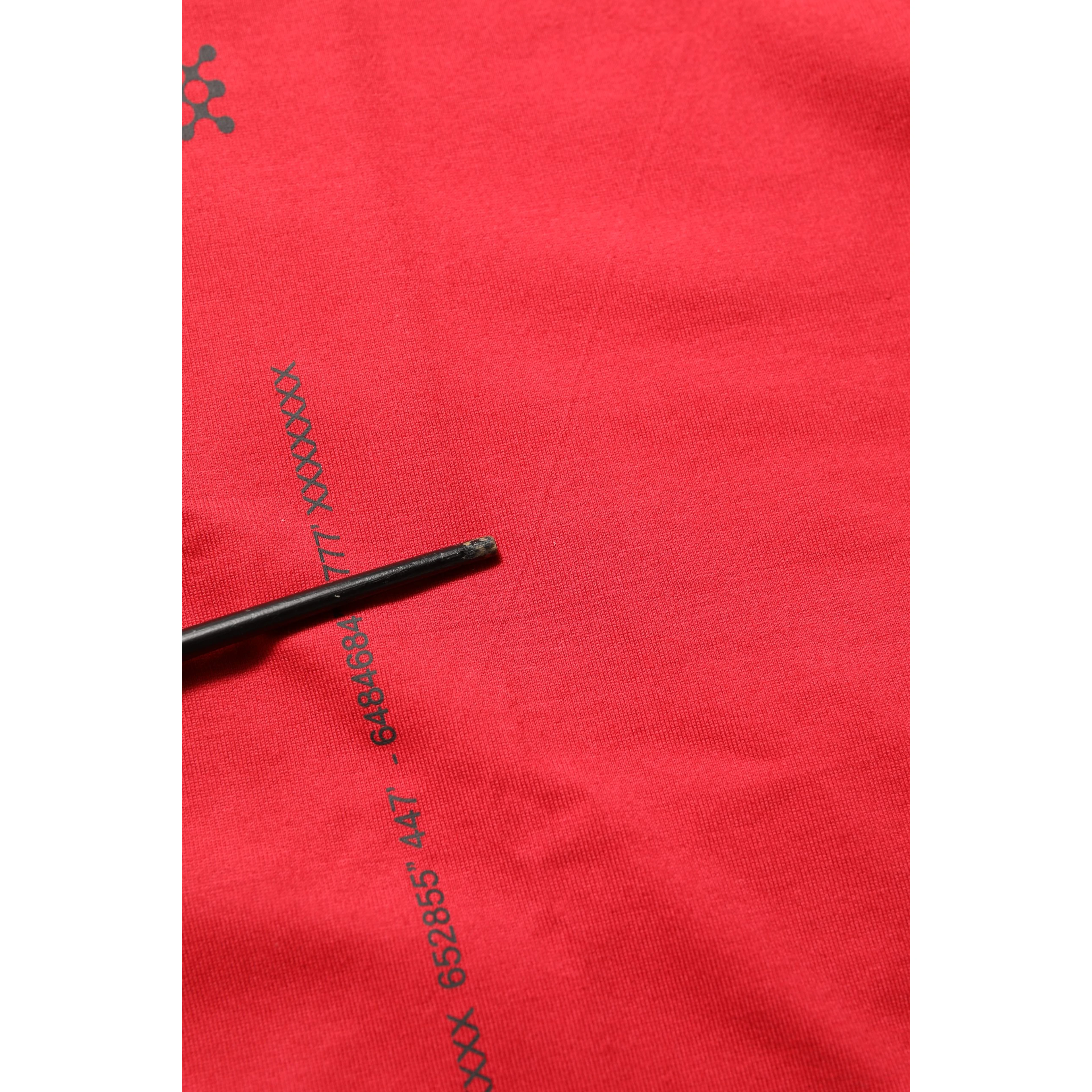 Red Cotton Graphic Print Crew Neck T-shirt