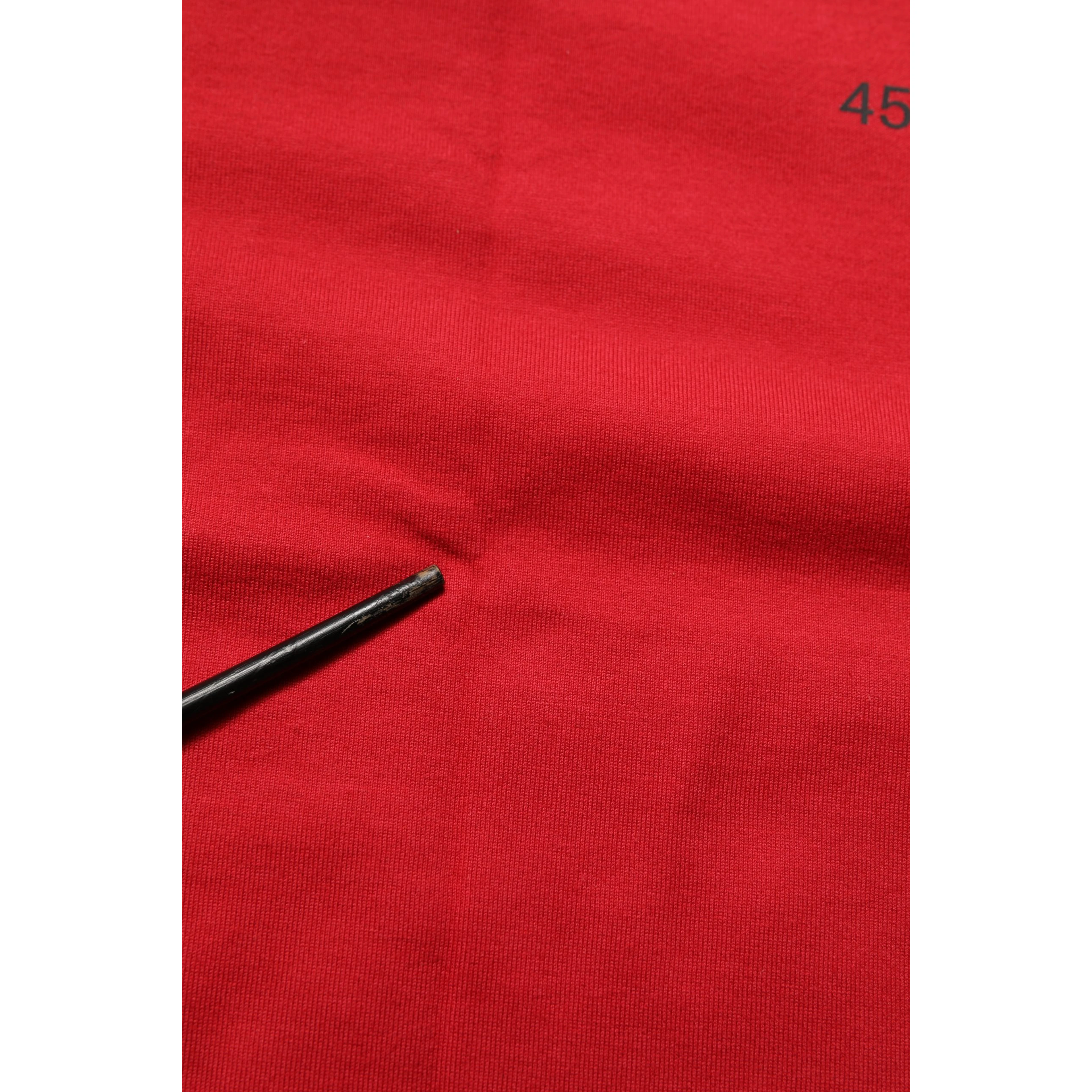 Red Cotton Graphic Print Crew Neck T-shirt