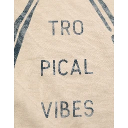 Beige Cotton Graphic Print Crew Neck T-shirt