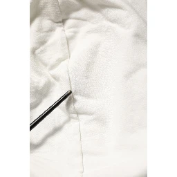 White Cotton Hooded Sweatshirt Sweater
